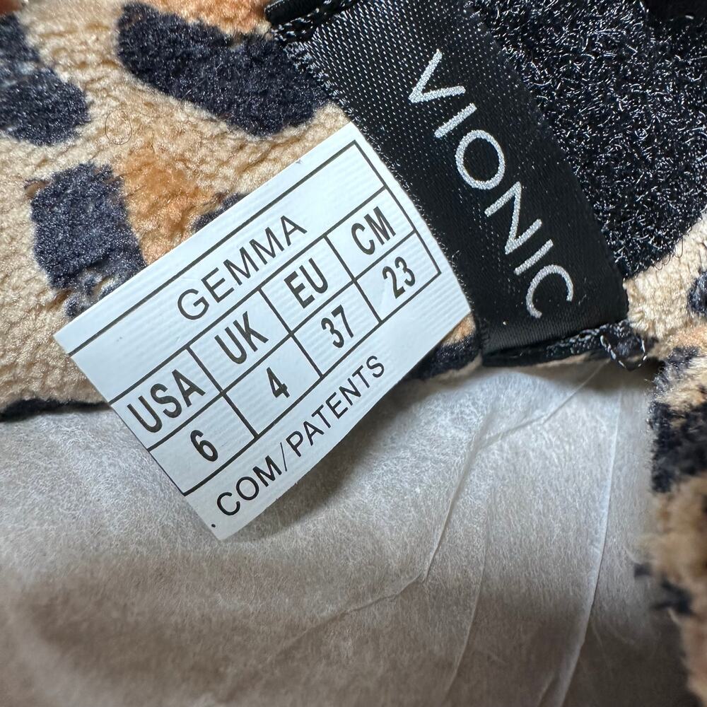 Vionic Gemma Orthaheel Orthotic Slipper Leopard Print Women's Sz 6 New in Box - Picture 8 of 10